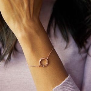 ADORE by Swarovski Organic Circle Bracelet in Rose Gold